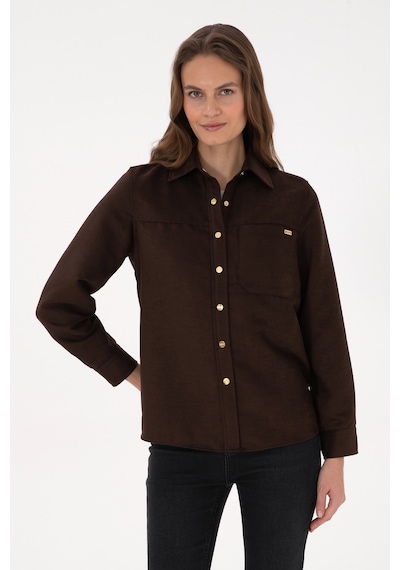U.s. Polo Assn. Kadın Kahverengi Gömlek Desenli 50317242-vr029 Kahverengi U.s. Polo Assn. Kadın Kahverengi Gömlek Desenli 50317242-vr029 Kahverengi