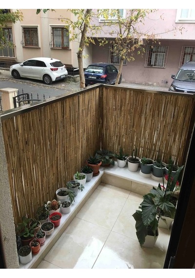 50 Cm X 7 Metre Doğal Bambu Çit Hasır Kamış Bahçe Çiti Balkon Çiti Dekorasyon Gölgelik Çit