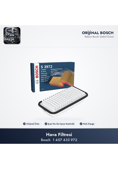 Bosch 1 457 433 972 Hava Filtresi - Yaris P1-p13 1.3 Vvt-i / 1.33 Dual Vvt-i