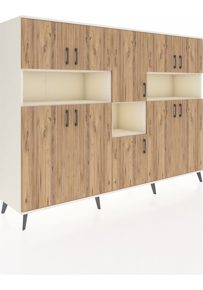 Hyperion Dolap 14 Raflı 10 Kapaklı 220x44x163 Aytaşı-çam/aytaşı Aytaşı-çam/aytaşı