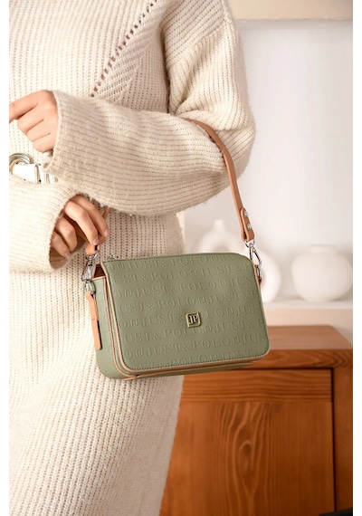 Just Polo Kadın Kabartma Baskılı El Ve Omuz Çantası Shoulder Bag Yeşil