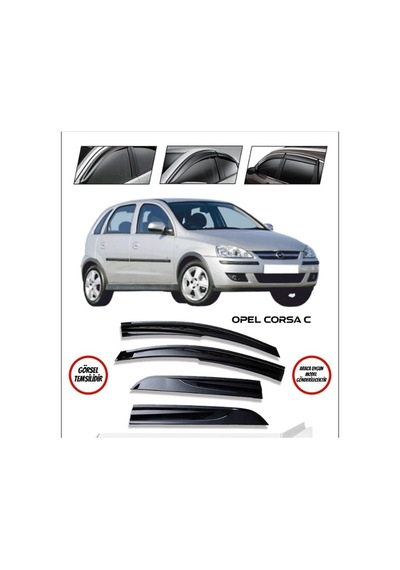 Opel Corsa C Cam Rüzgarlığı - Kutulu Gönderim - Lazer Kesim
