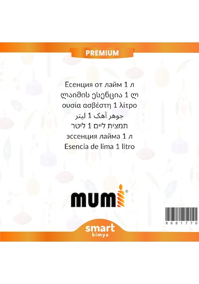 Premium Misket Limonu Mum Esansı 1 Litre Şeffaf