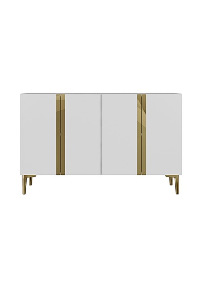 Ka1298bg Anka Konsol Ve Tv Sehpası Beyaz-gold 120cm