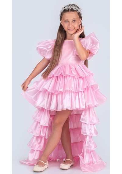 Mnk Baby & Kids Kız Çocuk Eklenebilir Kuyruk Detaylı, Taçlı Aspendos Abiye Elbise M00758 Pembe Mnk Baby & Kids Kız Çocuk Eklenebilir Kuyruk Detaylı, Taçlı Aspendos Abiye Elbise M00758 Pembe