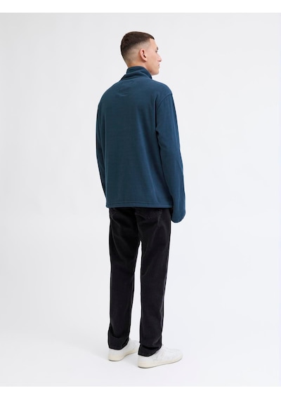 Jack & Jones Jjalpes Half Zıp Fleece Polar Ceket Aw25 Navy Blazer Navy