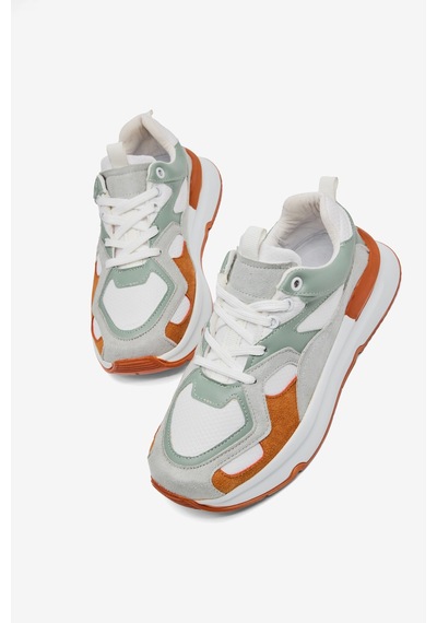 Tonny Black Eva Taban Rahat Kalıp Sneaker Kadın Turuncu Yeşil Sneaker Tbklc050
