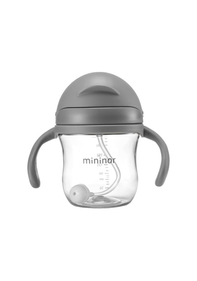Mininor Tritan Akıllı Alıştırma Bardağı 220 Ml - Grey Seal - Gri Standart Gri
