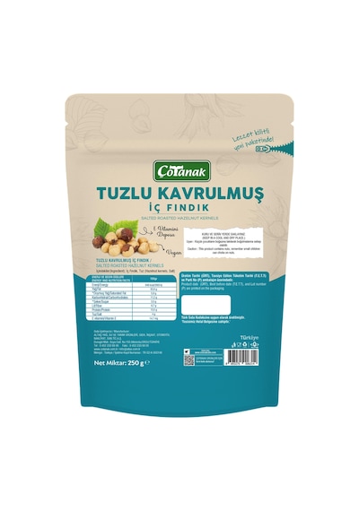 Çotanak 250 Gr Tuzlu Kavrulmuş İç Fındık-97 250 G