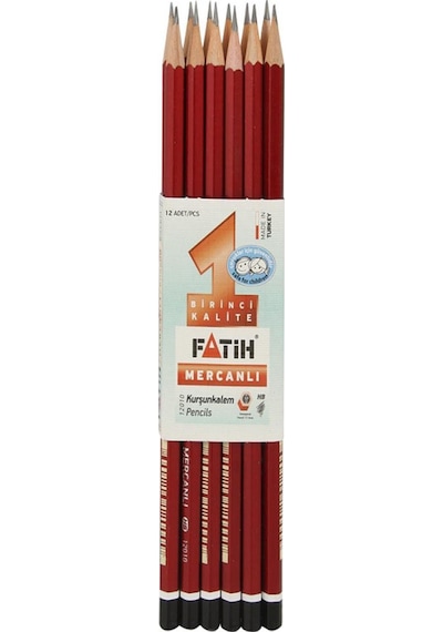 Fatih 12'li Mercanlı Kurşun Kalem + 12'li Kırmızı Kopya Kalemi Toplam 24 Parça