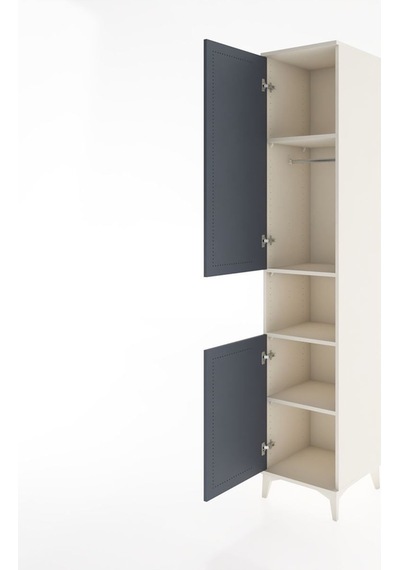 Hyperion Dolap 4 Raflı 2 Kapaklı Tek Askılı 44x44x221 Aytaşı-antrasit Aytası Hyperion Dolap 4 Raflı 2 Kapaklı Tek Askılı 44x44x221 Aytaşı-antrasit Aytası