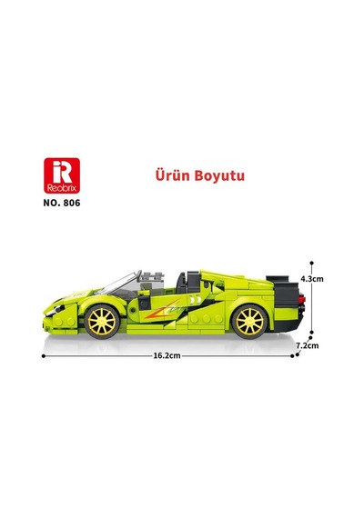 Reobrix Creator 806 Lamborghini Sian Spor Araba Yaratıcı Yapı Blok Seti Building Blocks - 348 Parça