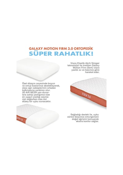 Ergofoam Galaxy Motion Ortopedik Yastık Sert Visco Yastık Firm 3.0