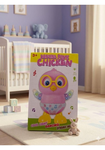 Tıfıl Toys Pilli Işıklı Müzikli Dans Eden Pembe Civciv - İnteraktif Bebek Oyuncağı