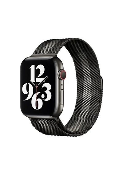Apple Watch 38mm Uyumlu Metal Mıknatıslı Kordon - Siyah-beyaz