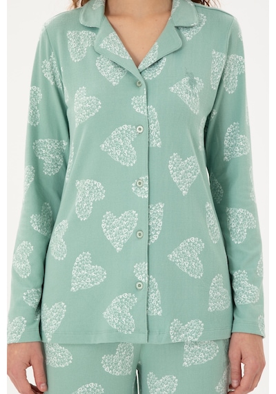 U.s. Polo Assn. Kadın Mint Pijama Takım 50302757-vr090 Mint Mint Yeşili