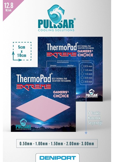 Thermopad Extreme/termal - Thermal Pad / 12.8 W/mk 100x50 2.00 Mm