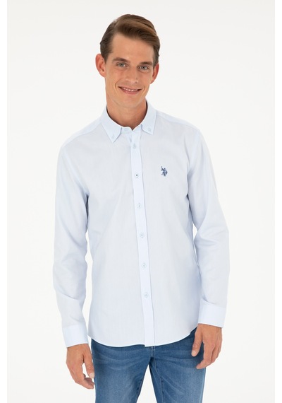 U.s. Polo Assn. Erkek Açık Mavi Gömlek Basic 50282614-vr003 Açık Mavi