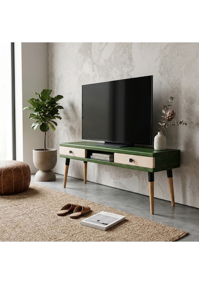 Mobenta Modest Tv: İskandinav Masif Tv Ünitesi 2 Çekmeceli 1 Raflı - 150 Ye-bz Yeşil-krem Mobenta Modest Tv: İskandinav Masif Tv Ünitesi 2 Çekmeceli 1 Raflı - 150 Ye-bz Yeşil-krem