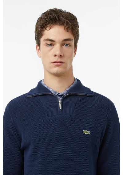 Lacoste Men's Regular Fit Fermuarlı Organik Pamuk Lacivert Sweatshirt Lacivert