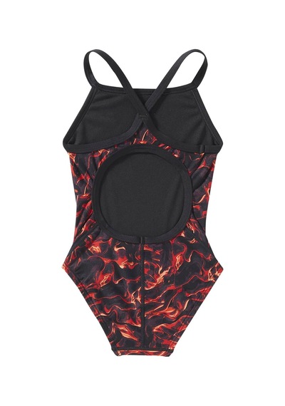 Tyr Durafast Elite Diamondfit Kız Çocuk Mayo - Energia Kırmızı - Siyah