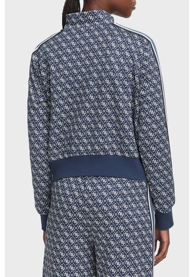 Guess 4g Allover Jacquard Sweat V6yq28k5183 Kadın Sweat V6yq28 K5183 Fbır Lacivert