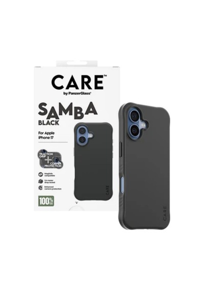 Care By Panzerglass Apple Uyumlu iPhone 17 Samba Siyah Magsafe  Kılıf