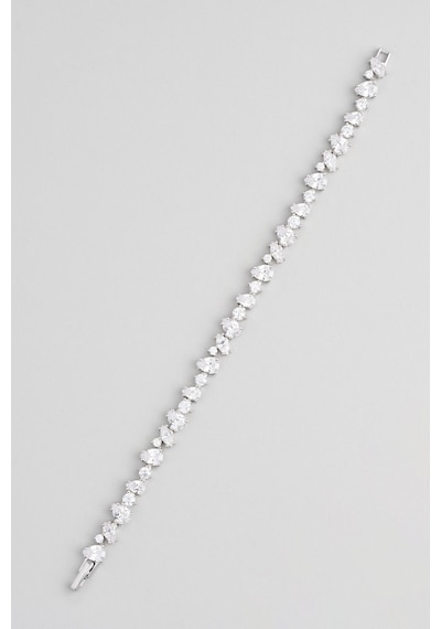 So Chic So Chic Su Damlası 18 Ayar Beyaz Altın Kaplama 19 CM Gümüş Bileklik