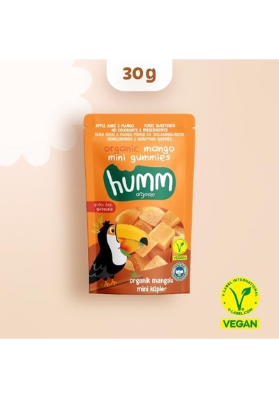 Organik Glutensiz Vegan Mangolu Mini Küpler - 30g Diğer