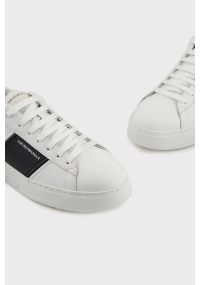 Emporio Armani Erkek Ayakkabı Em003701 Af18017 Mz021 Beyaz-siyah Beyaz-siyah