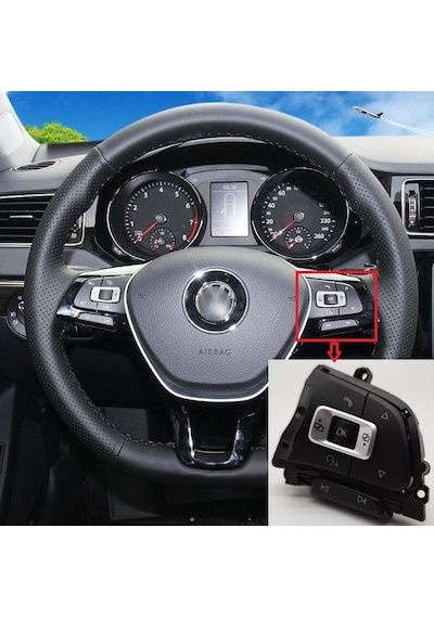 Volkswagen Direksiyon Düğme Tuş Takımı Sağ Taraf 5G0959442 - 28063534