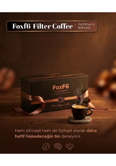 Foxf6 Fit Collagen Coffee Filter Kahve 30 Saşe Pratik Kahve