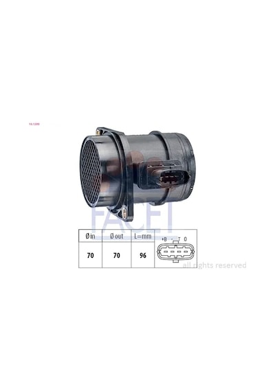 Hava Debimetresi - Alfa Romeo Gt, Mito, 500, Panda, Grande Punto, Punto, Doblo, Bravo, Scudo, Stilo, Idea, Multipla, Strada, Linea - Facet-101299