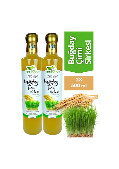 Buğday Çimi Sirkesi 500 Ml 2'li Paket - Organik Doğal Fermantasyon