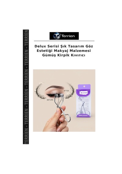 Delux Serisi Şık Tasarım Göz Estetiği Makyaj Malzemesi Gümüş Kirpik Kıvırıcı