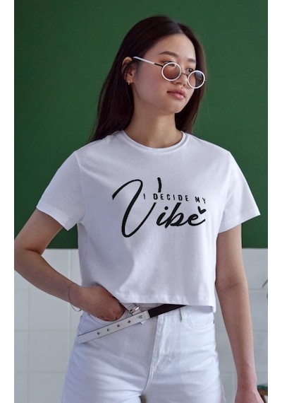 Vinevesta Unisex Oversize 24/1 Penye Dtf Baskılı Tişört - Dtf65 Çok Renkli