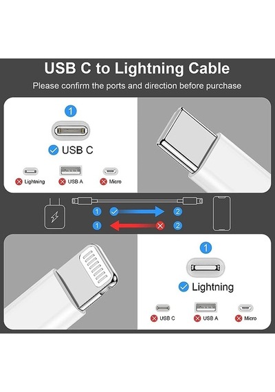 Type-C To Lightning Şarj Ve Data Kablosu