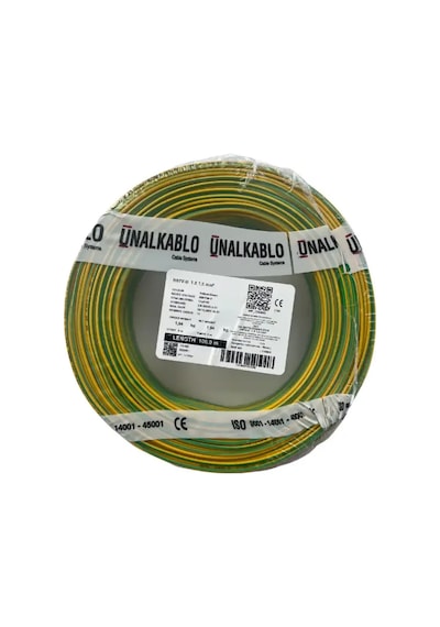 Ünal H07v-k 1.5-sy ,sarıyeşil 1.5mm² 1-damar/çok Telli 1mt Nyaf Kablo