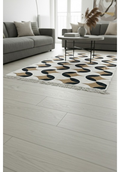 Modern Desenli Günlük Kullanıma Makinede Yıkanabilir Çift Taraflı Uygun Kilim Renkli