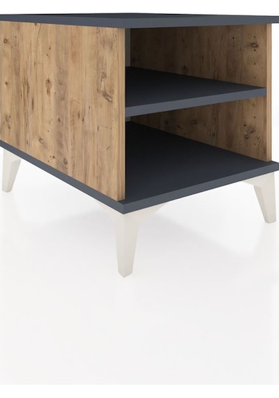 Kronos Komodin Tek Raflı 44x59x48 Çam-antrasit Atlas Çam