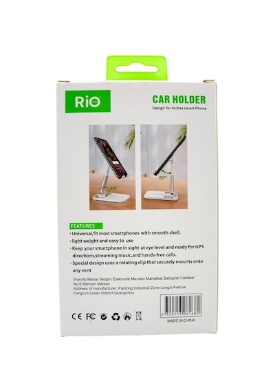 Rio Masa Üstü Telefon Tutucu 360 Derece Dönebilen Kaliteli Metal Ürün