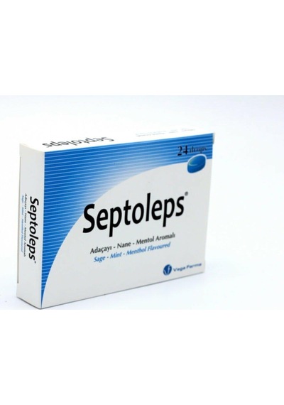 Septoleps Adaçayı-Nane-Mentol Aromalı Pastil 24 Adet
