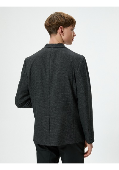 Koton Blazer Ceket Slim Fit Düğmeli Çift Cep Detaylı Mono Yaka Antrasit Desenli 4sam50001hw 4SAM50001HW9D3 Antrasit Koton Blazer Ceket Slim Fit Düğmeli Çift Cep Detaylı Mono Yaka Antrasit Desenli 4sam50001hw 4SAM50001HW9D3 Antrasit