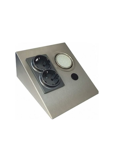 CATA CT-5109 2 WATT ÇİFT PRİZLİ SATEN KASA TEZGAH AYDINLATMA BEYAZ