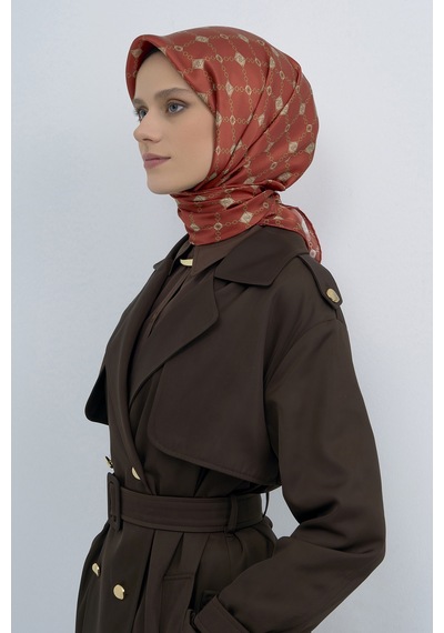 Armine Saf İpek Sura Eşarp-2026 İlkbahar-yaz- 953000d Kiremit