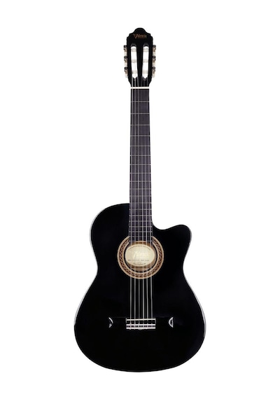 Valencia Vc104thncbk Klasik Gitar İnce Kasa Siyah Thin Body - Rahat Çalım - Sap Çelikli