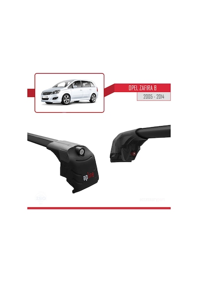 Opel - Vauxhall Zafira B 2005-2014 Arası İle Uyumlu Ace-2 Ara Atkı Tavan Barı Siyah