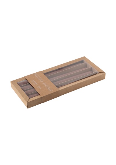 Mudo Home 4lü Şamdan Mum Latte 25cm Diğer