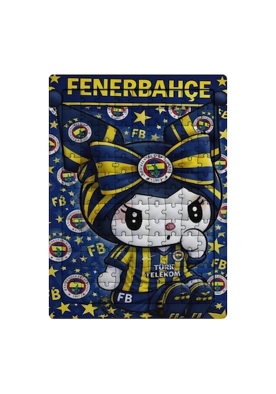 Ghostbastır Design Fenerbahçe Kuromi 99 Parça Ayaklı Puzzle Dekoratif Çocuk Yapbozu 043