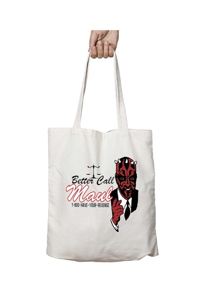 Art Hediye Star Wars Better Call Maul İki Tarafı Kalıcı Baskılı Yıkanabilir Okul Plaj Omuz Bez Çantası Çok Renkli